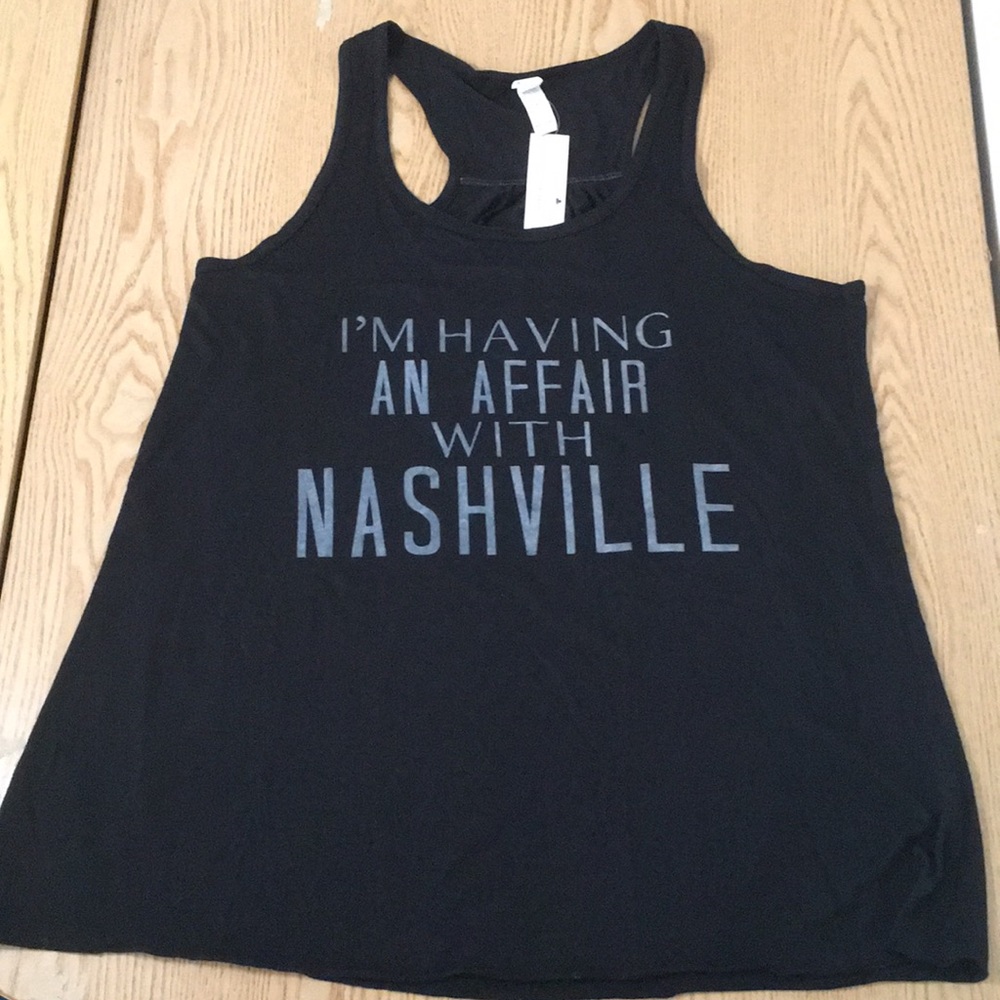 Bin 18 New Womens “I’m Having An Affair With Nashville” Bella Tank Top Large